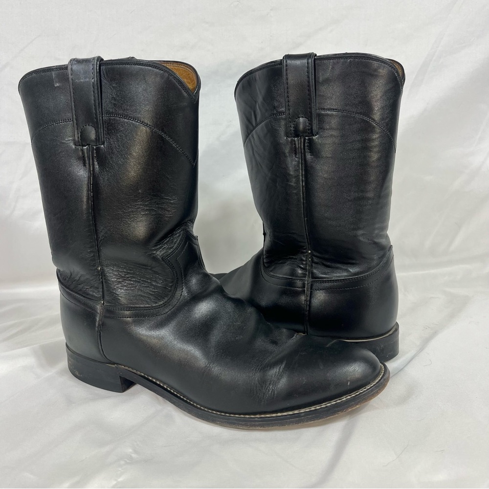 Justin Black Cowboy Boots Sz 11D